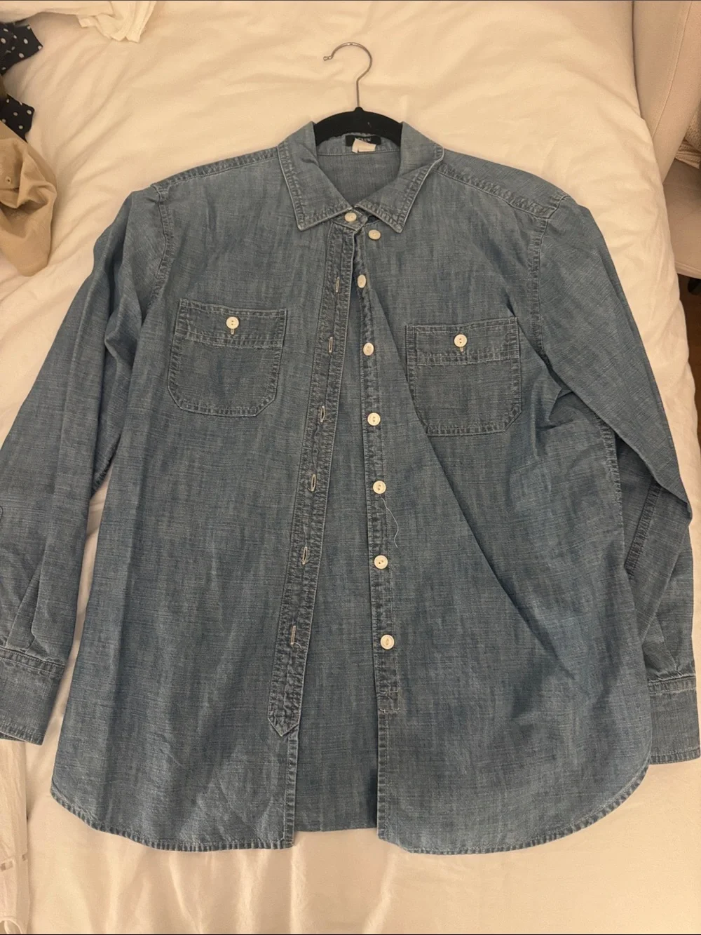 J. Crew Light Blue Denim Button-Down Shirt